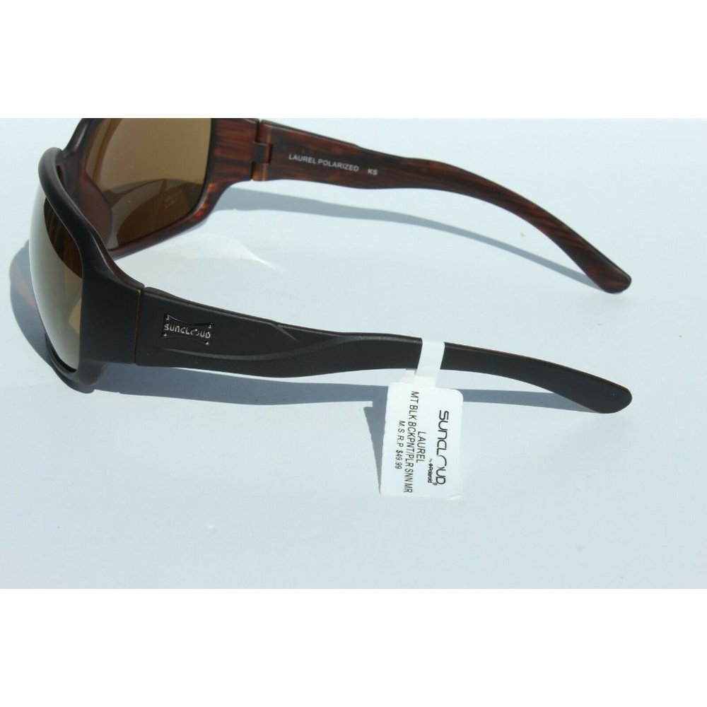 SUNCLOUD Laurel POLARIZED Womens Sunglasses Black/Sienna Mirror NEW - Picture 6 of 7